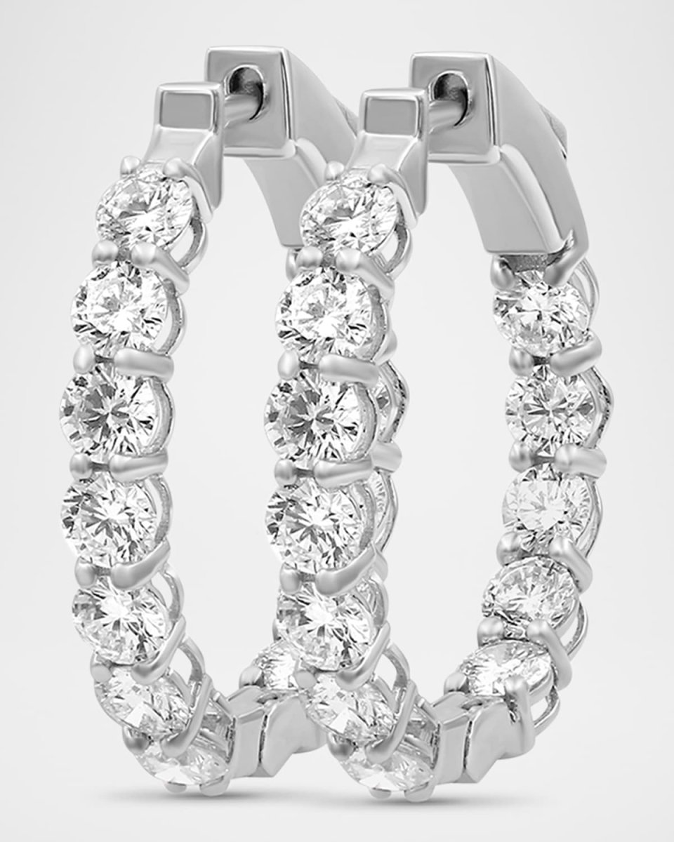 Round Lab Grown Diamond 18K Gold Earrings